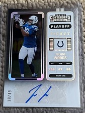 2022 Panini Contenders Playoff Ticket Autograph RC #182 Jelani Woods #D 18/49