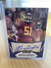 2021 Leaf Draft Football Autographs Marlon Tuipulotu USC Trojans