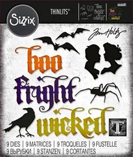 New Sizzix Thinlits Gothic Portraits #666681 9pc Retail $20.99 Tim Holtz Vault