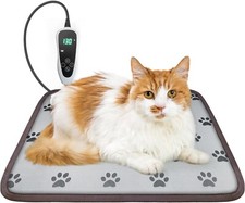 Cat Heating Pad 18x18 - Smart Thermostat Switch, Adjustable Heated Cat Bed