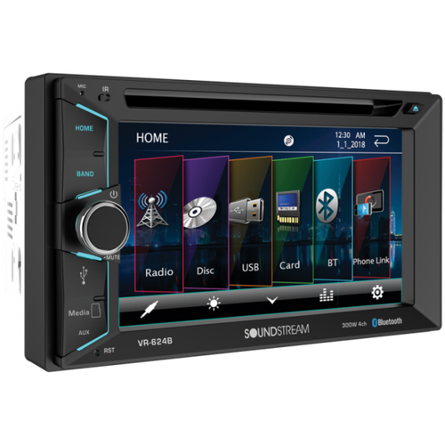 Soundstream VR-620HB 6.2” 2-DIN Touchscreen DVD/CD Headunit w/ Android PhoneLink - Picture 2 of 6