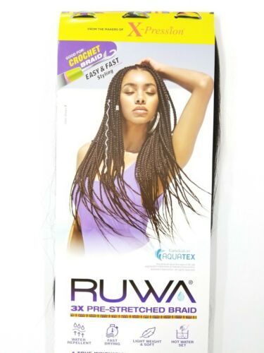3X RUWA 24" Braid Sensationnel X-Pression Pre-Stretched Aquatex Braiding Hair - Picture 9 of 58