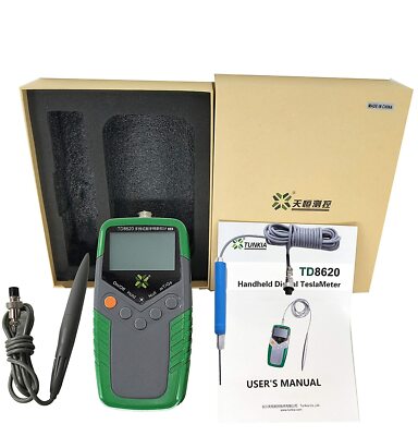Gauss Meter Surface Magnetic Field Tester Tesla Meter Axial Probe Hall Probe 2%