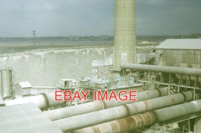 PHOTO  CEMENT KILNS SWANSCOMBE 1973 THE LARGE PIPES ARE ROTARY KILNS. IN THE BAC
