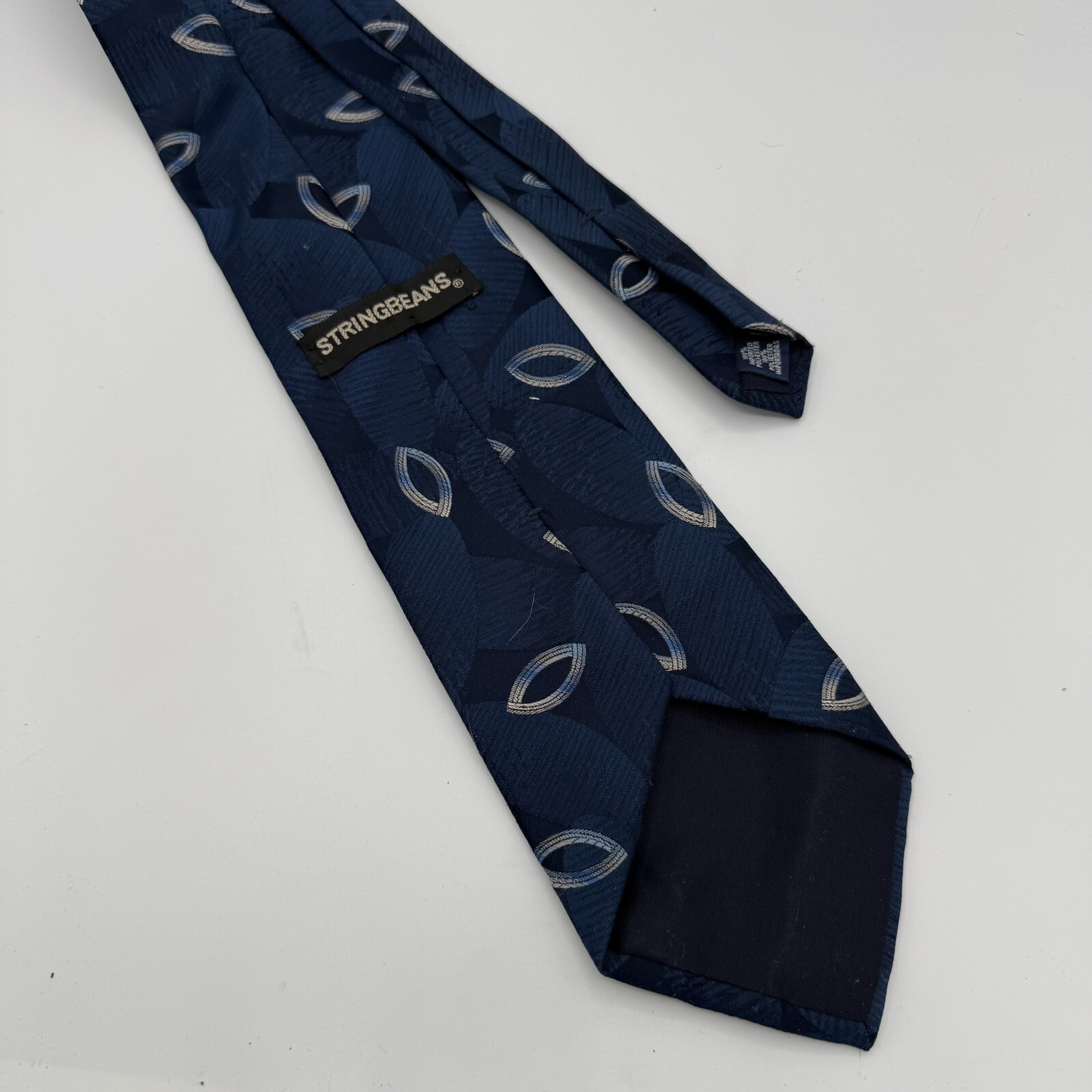 Stringbeans Blue Geometric Pattern Tie 100% Polye… - image 4