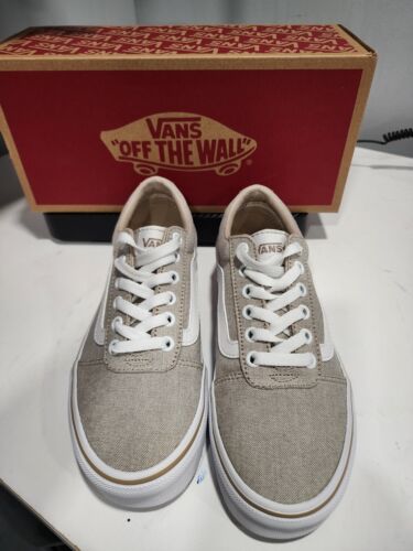 VANS Ward Women's Low Top Lace Up Shoes In (Summer Camp) Taupe NEW Size 6 - Picture 2 of 6