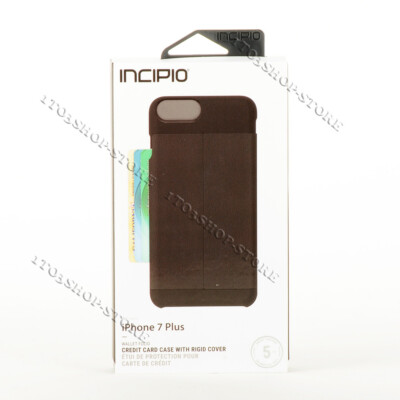 Incipio Wallet Folio Case Credit Card Leather Cover For iPhone 8 Plus & 7 Plus