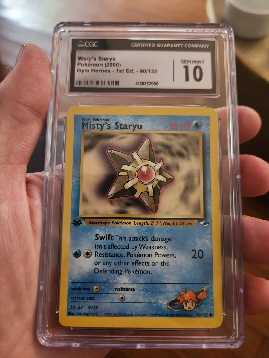 POP 21) CGC 10 GEM MINT Pokemon Gym Heroes 1st Edition Misty's