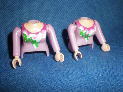 Playmobil Prinzessin Magd Hofdame 2 x Oberkörper mit Arme rosa unbespielt top - Bild 1 von 1