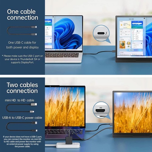 10.5inch Portable Monitor 1920x1280P FHD IPS Screen USB-C - 第 2/12 張圖片