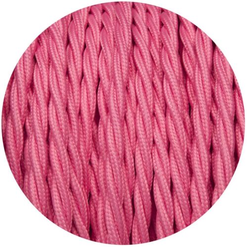 Twisted 2 Kern geflochtener Stoff elektrischer Draht Vintage Kabel Farbe Beleuchtungskabel - Bild 21 von 27