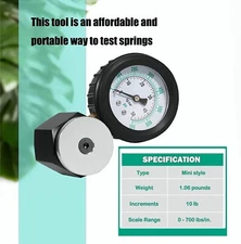 Universal Mini Valve Spring Pressure Tester Gauge - 0-700 PSI - 0-50 KG/CM2