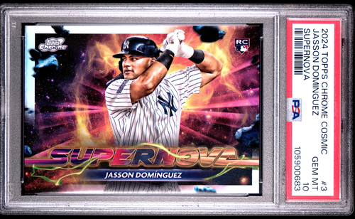 PSA 10 JASSON DOMINGUEZ 2024 Topps Cosmic Chrome SUPERNOVA Rookie RC GEM MINT - Picture 2 of 3