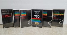 Beta Video Cassette Tapes 6 Sealed Sony Maxell  Zenith