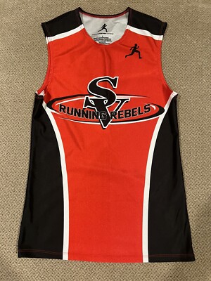 Men's rebel High School Track & Field spandex compression Running Singlet  Small
