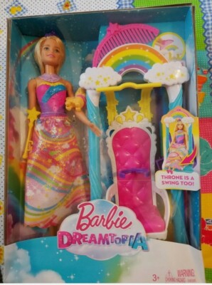 Barbie DREAMTOPIA TRONO THRONE IS A SWING TOO FJD06 MATTEL 3+