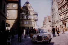 1950s Rothenburg ob der Tauber Bavaria  Germany Red Border Kodachrome Slide AK-A