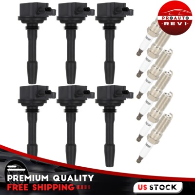 6 Ignition Coil & Iridium Spark Plug For 2018-21 Ford F150 Truck V6 3.3L UF825