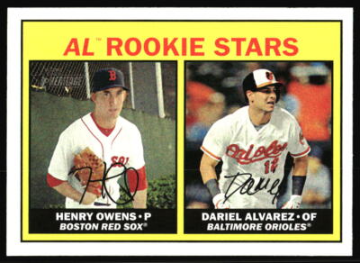 2016 Topps Heritage AL Rookie Stars Henry Owens / Dariel Alvarez #178