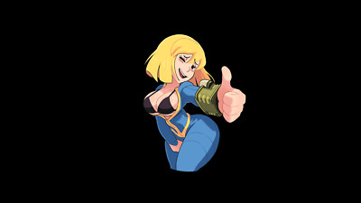 Anime vaultgirl minimalism cartoon shadman  big Playmat Gaming Mat Desk
