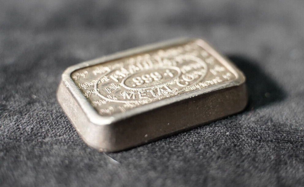 Vintage 1981 Anaheim Metal Co U.S.V.I. Ingot Co. 1oz 999 Silver