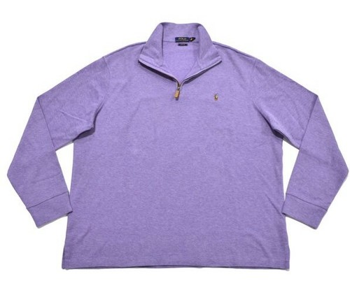 Polo Ralph Lauren Purple Mens Size Small S Quarter Zip Sweater