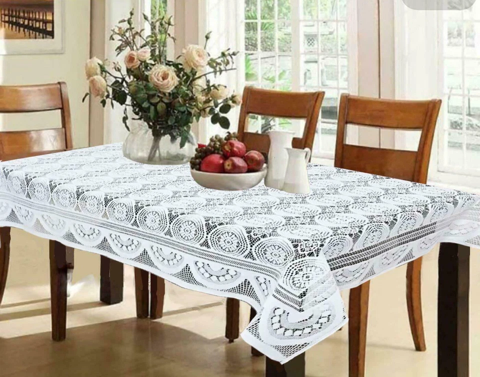 Circle Design Cotton 6 Seater Dining Table Cover AU - Image 3 of 3
