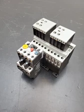 2x Eaton DILM9-01 24V Coil 3PH 690V 5A Contactor ZB12-1 Overload Relay +2x XHI20