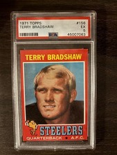 1971 Topps #156 Terry Bradshaw Rookie PSA 5 EX