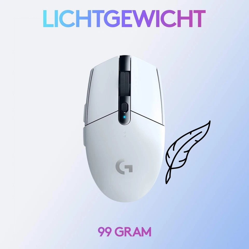 Logitech G305 LIGHTSPEED Wireless Gaming Mouse, HERO 12K Sensor, 12,000 DPI, Lig - Image 2 of 4
