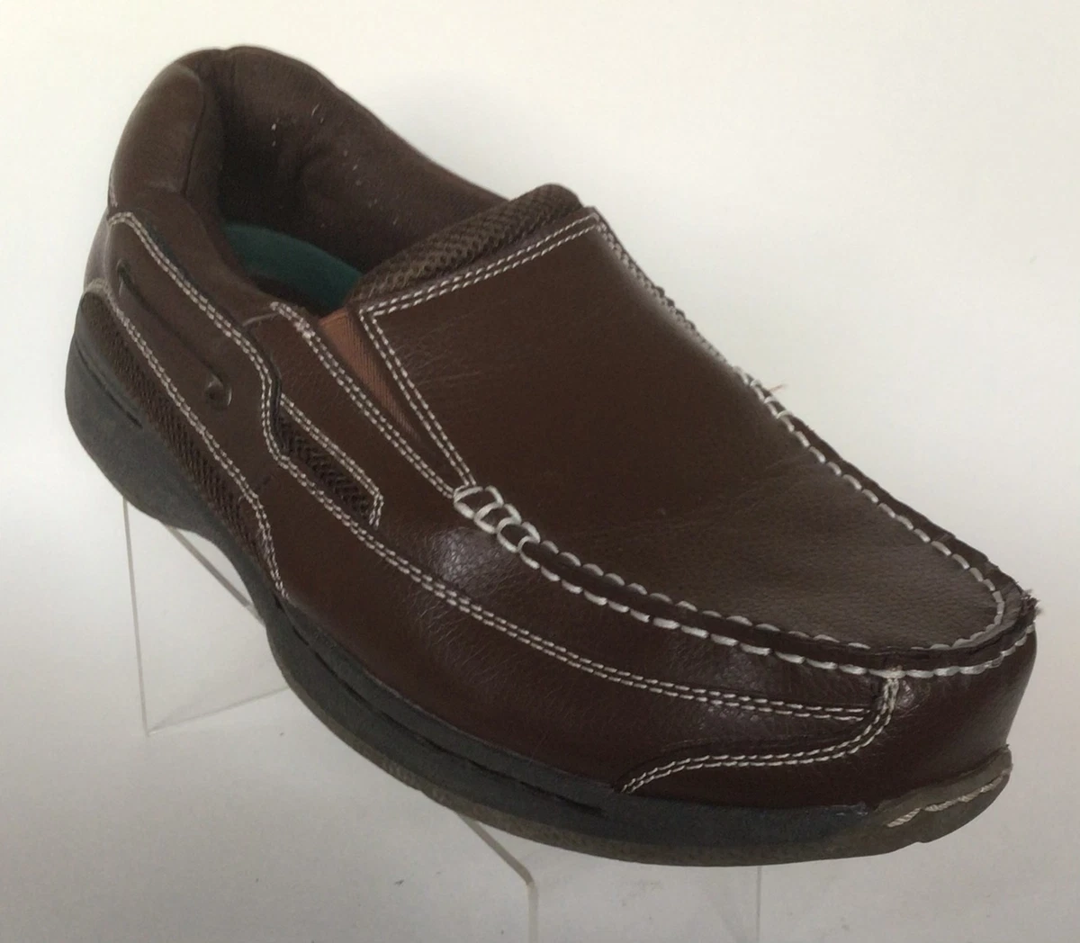 Dr. Scholl’s Advanced Men\'s Brown Leather Shoes Cushioned Loafers Walking Sz 10D Dr. Scholl main image 2