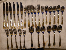 Japan's Yamazaki CACHE (GOLD ACCENTS) Stainless 28 Teile