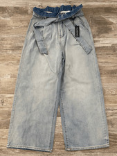 Blank NYC High Rise Wide Leg Cropped Womens Jeans Size 28