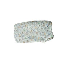 Vintage Baby Crib Sheet Pastel Animal Skateboard Print Nursery Bedding 90s