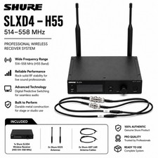 Shure SLXD4 - H55 514-558 MHz  2x Shure 0225 Antennas  2x Shure ANT L R Cables