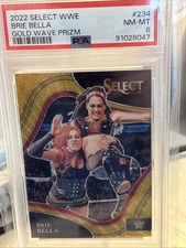 2022 Panini Select WWE Brie Bella #234 Ringside Gold Prizm 7/10 PSA 8