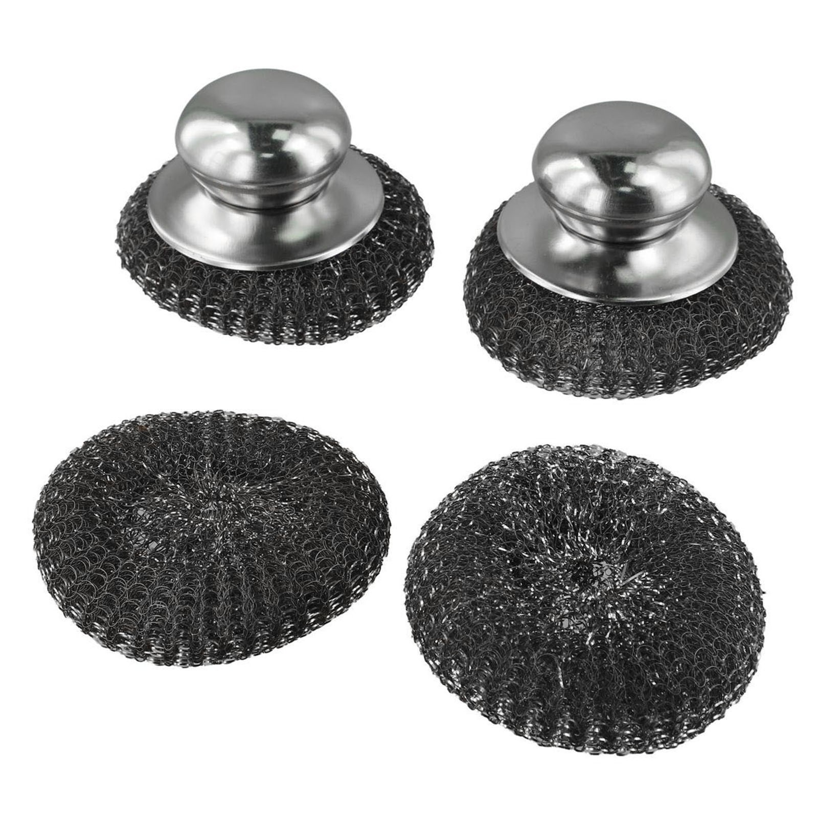 Keen Clean 2 Pezzi Spazzole in Lana di Acciaio con Manico Ergonomico Perfette per Cucina