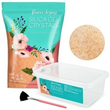 LotFancy Silica Gel Flower Drying, 2.5 LBS Color Indicating LBS, clear