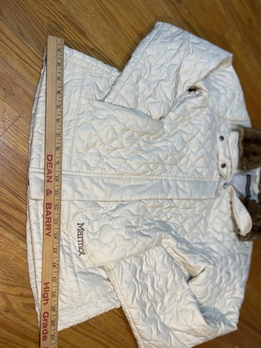 Marmot Women's Size L Beige St. Moritz Faux Fur Collar Quilted Jacket - Bild 3 von 24