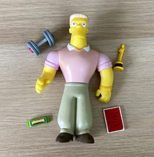 The Simpsons Rainer Wolfcastle Plastic Action Figure w/ Dumbbell, Trophy & Book