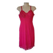 Vintage Gossard Artemis Pink Slip Dress Lace Trim Bust Size 34 Small