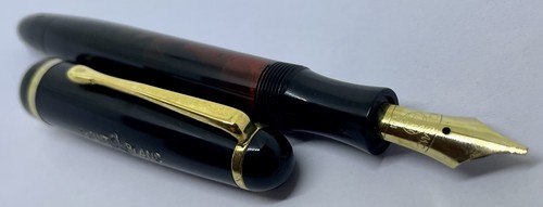 MINT MONTBLANC 344 Fountain Pen- Celluloid- Rare M Nib-RESTORED-Piston- 342 - Picture 9 of 23