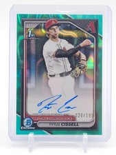 TYTUS CISSELL 2024 BOWMAN CHROME DRAFT 1ST AUTO AQUA LAVA /199 ROOKIE Q0927