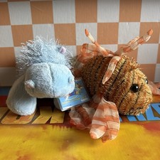 Webkinz Lot Lionfish And Hippo Plush With Codes Ganz