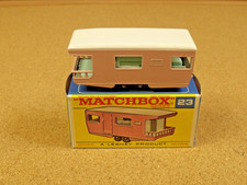 OLD VINTAGE LESNEY MATCHBOX # 23 TRAILER CARAVAN ORIGINAL BOX