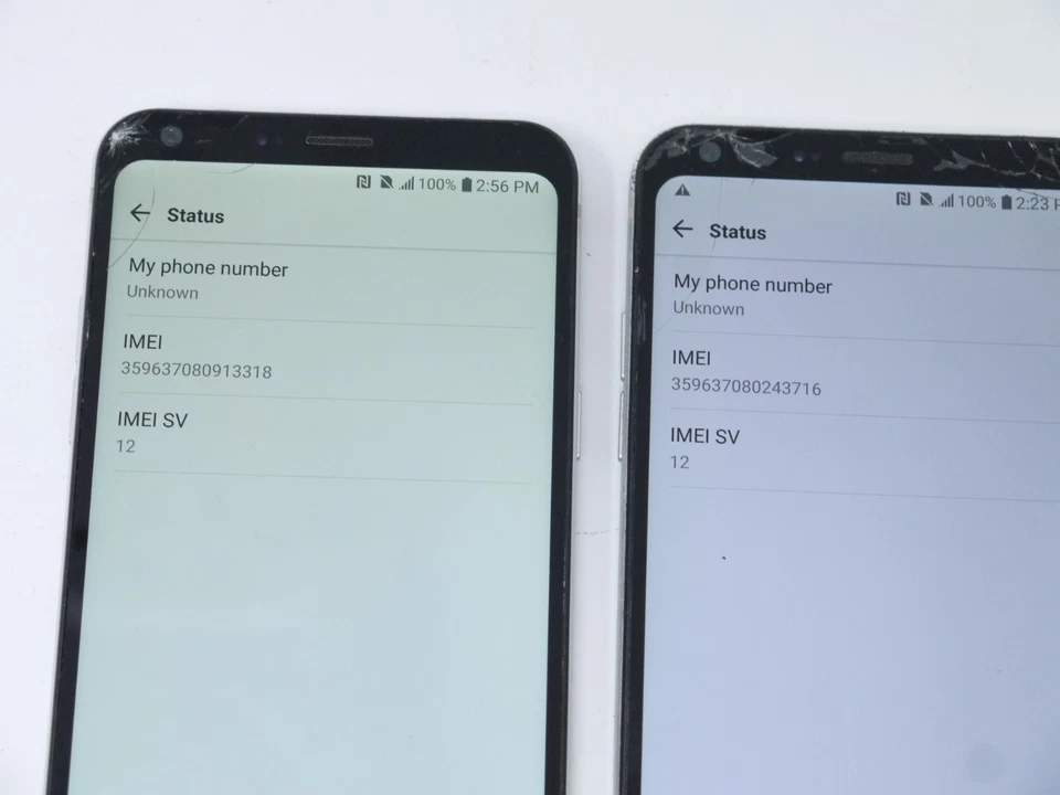 Lote de 2 Smartphones LG Q6 M703 5.5" 32GB Funcionando agrietados Foto 4 de 4