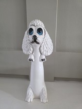 Vintage 70s Fabulous White Poodle Ornament Retro Kitsch Vgc