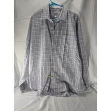 Peter Millar Men's XL Dress Shirt Check Plaid Long Sleeve Button Front