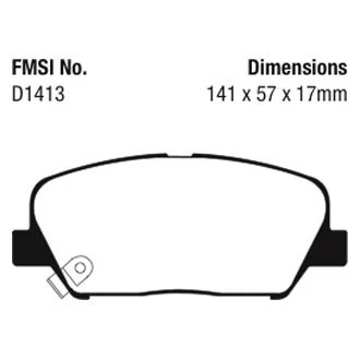 For Kia Optima 2011-2015 EBC DP41856R Yellowstuff Front Brake Pads Foto 2 de 3