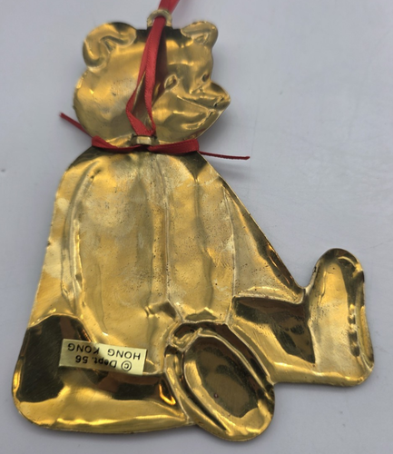 VINTAGE DEPARTMENT 56 TEDDYBÄR MESSING METALL GEPRESST WEIHNACHTSSCHMUCK / 14 verfügbar - Bild 3 von 8